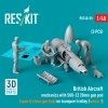 RESKIT RSF48-0050 British Aircraft mechanics with SUU-23 20mm gun pod  (open & close gun bay) on on transport trolley (scene 1) (3 pcs) (3D Printed) (1/48)